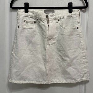 [WORN ONCE!] White Everlane Denim Skirt